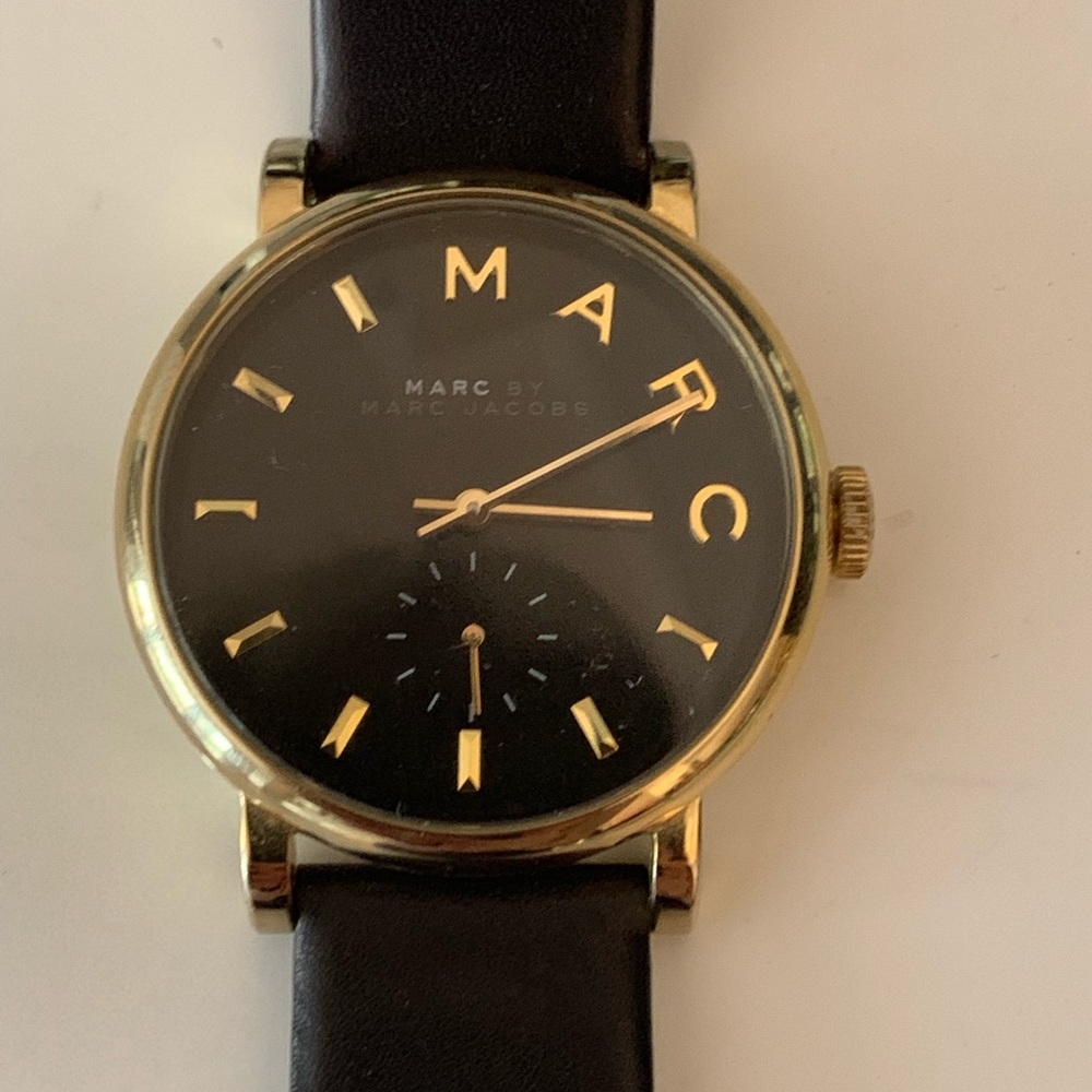 Marc by Marc Jacobs Black Leather Watch